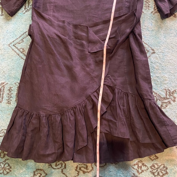 Isabel Marant Etoile black linen wrap dress size 34 / US 2 - Picture 5 of 16